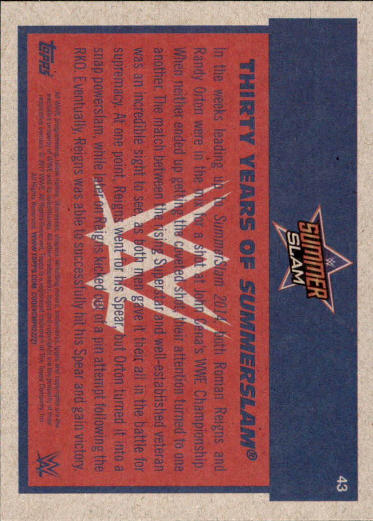 B0202- 2017 Topps Heritage WWE Wrestling Cards -You Pick- 15+ FREE US SHIP - Picture 269 of 281
