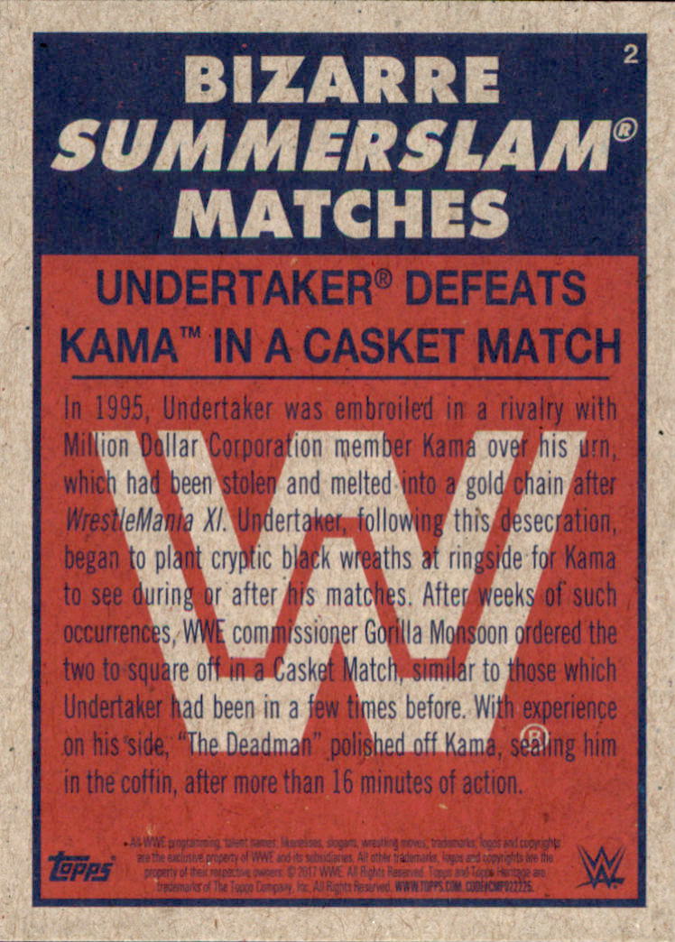 B0202- 2017 Topps Heritage WWE Wrestling Cards -You Pick- 15+ FREE US SHIP - Picture 149 of 281