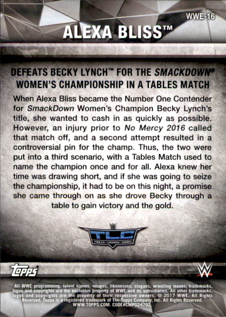 A2406- 2017 Topps WWE Women's Division 1-50 +Inserts -You Pick- 15+ FREE US SHIP - Picture 201 of 207