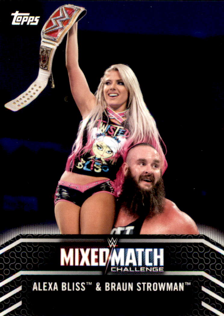 2018 Topps WWE Womens Division Mixed Match Challenge #MM-1 Alexa Bliss and Braun Strowman Wrestling Trading Card 
