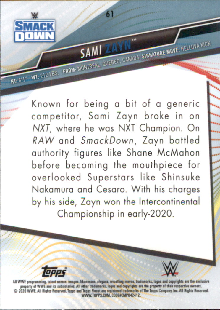 B3854- 2020 Feinstes Wwe Wrestling #S 1-100 + Einsätze -du Pick- 15 + Gratis US - Bild 57 von 100