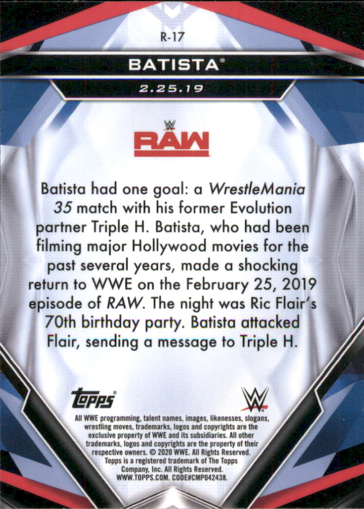 B3854- 2020 Feinstes Wwe Wrestling #S 1-100 + Einsätze -du Pick- 15 + Gratis US - Bild 91 von 100