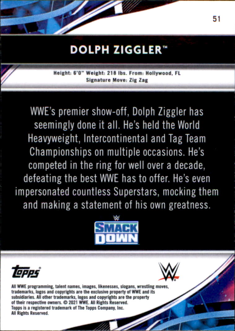 2021 Finest WWE #51 Dolph Ziggler back image
