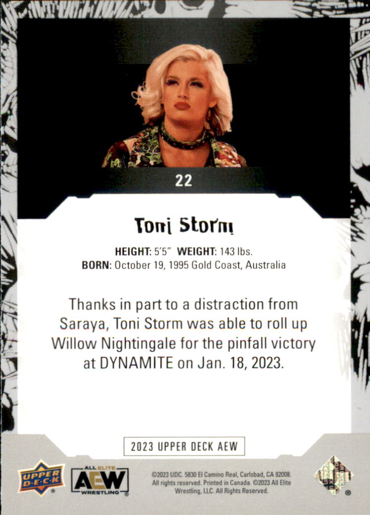 2023 Upper Deck AEW All Elite Wrestling - Gold #22 Toni Storm