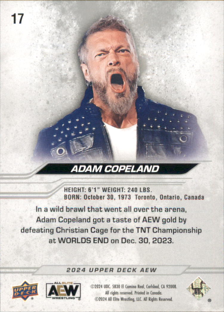 B5722- 2024 Upper Deck AEW Card #s 1-100 +Inserts -You Pick- 15+ FREE US SHIP