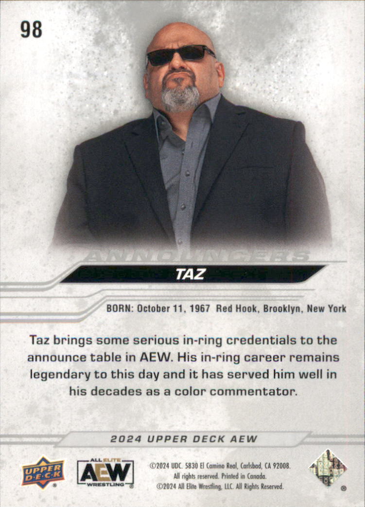 B5722- 2024 Upper Deck AEW Card #s 1-100 +Inserts -You Pick- 15+ FREE US SHIP