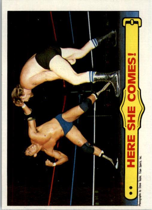 1985 Topps WWF #28 Here She Comes! RA