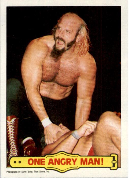 1985 Topps WWF #38 One Angry Man! RA