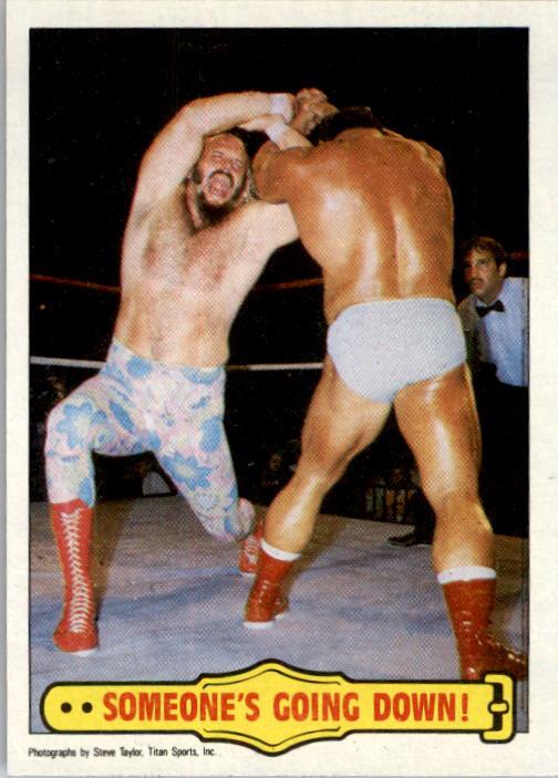 1985 Topps WWF #39 Someone's Going Down! RA