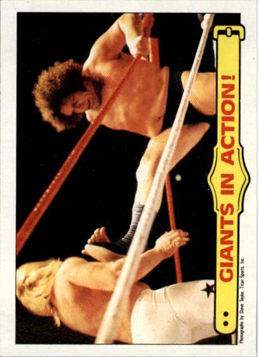 1985 Topps WWF #48 Giants in Action! RA