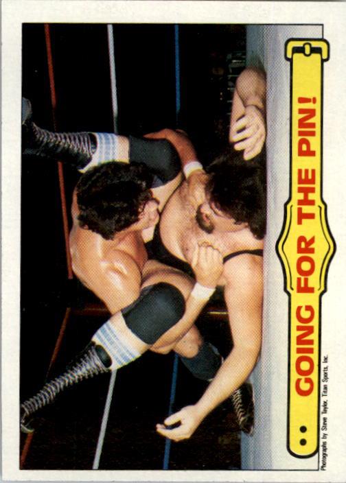1985 Topps WWF #52 Going for the Pin! RA