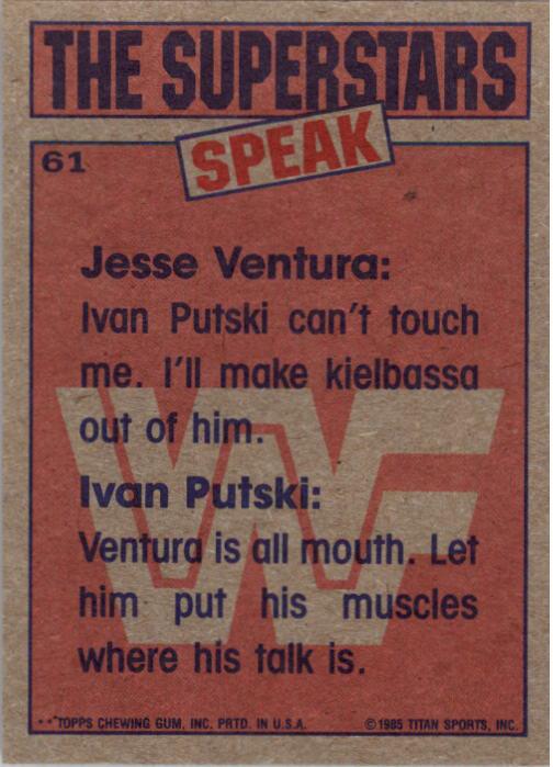 A6980- 1985 Topps Wwf Wrestling Karten #S 1-66 -du Pick- 15 + Gratis US Schiff - Bild 77 von 83