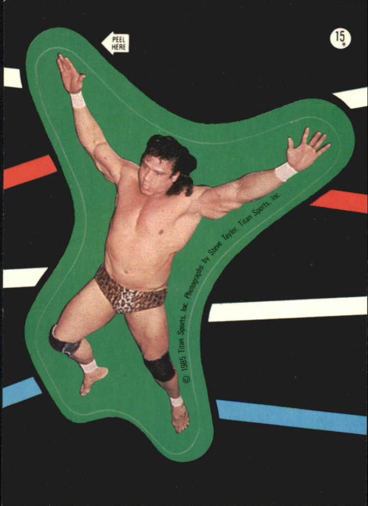 1985 Topps WWF Stickers #15 Jimmy Snuka back image