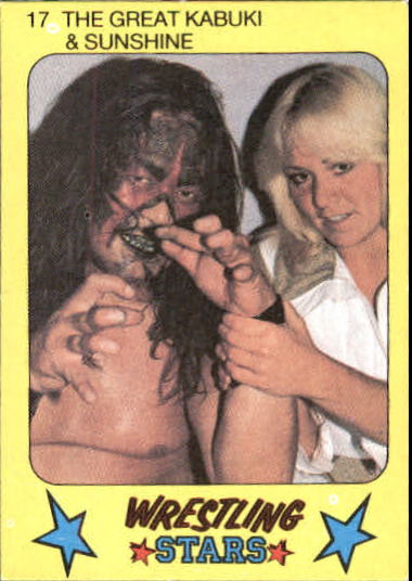1986 Monty Gum Wrestling #17 The Great Kabuki & Sunshine