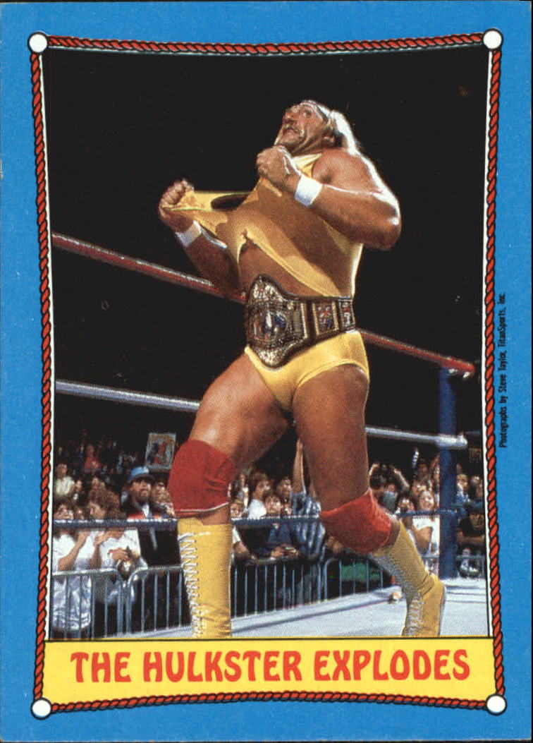 1987 Topps WWF #26 The Hulkster Explodes RA