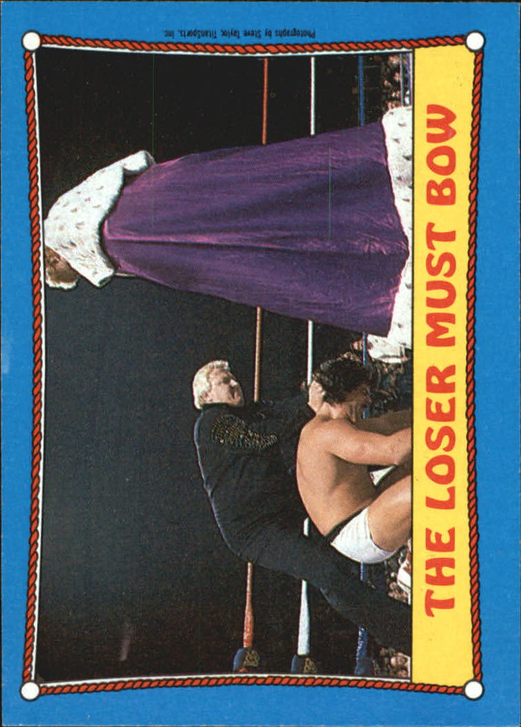 1987 Topps WWF #34 The Loser Must Bow RA