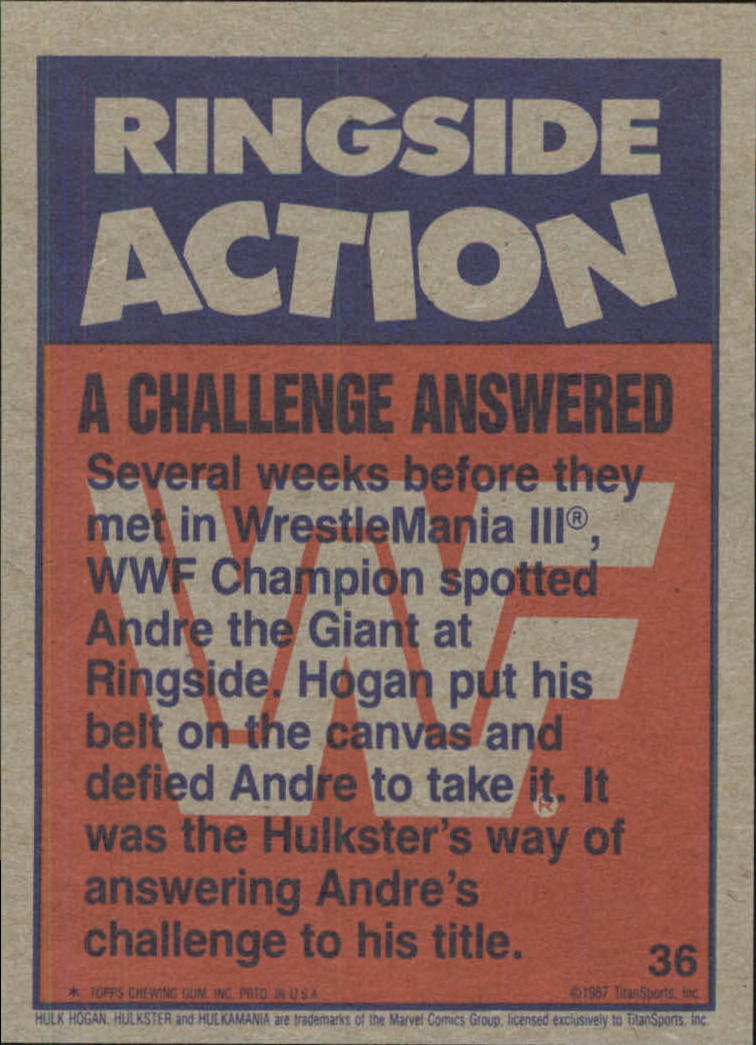 1987 Topps WWF #35 American-Made RA back image