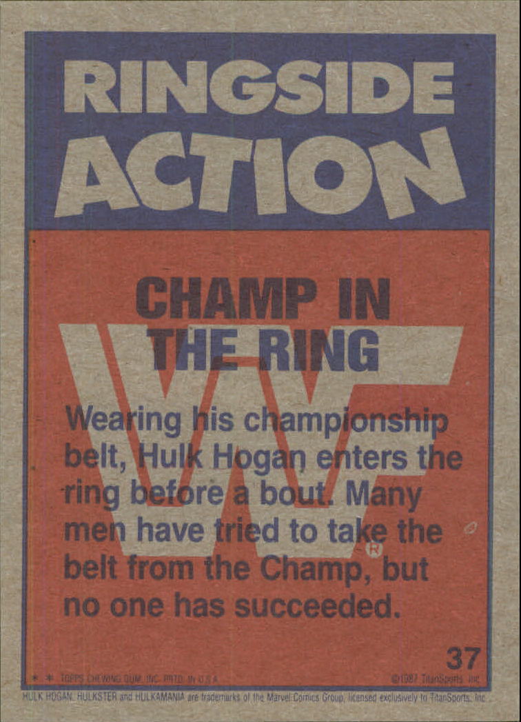 1987 Topps WWF #36 A Challenge Answered RA back image