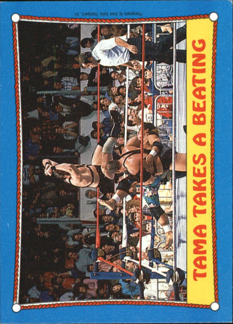 1987 Topps WWF #41 Tama Takes a Beating RA
