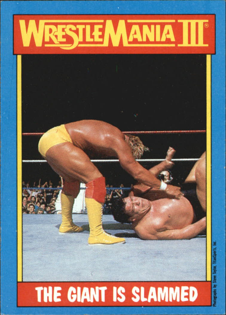 1987 Topps WWF #54 The Giant Is Slammed WMIII