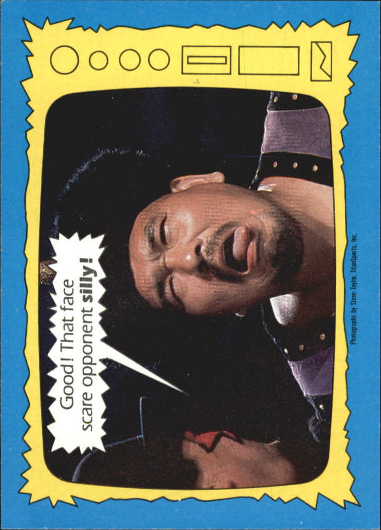 1987 Topps WWF #75 Good! That face scare opponent silly! SS