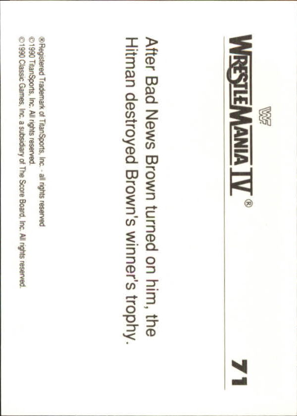 A8495- 1990 Classic WWF History of WrestleMania -You Pick- 15+ FREE US SHIP - Picture 103 of 221