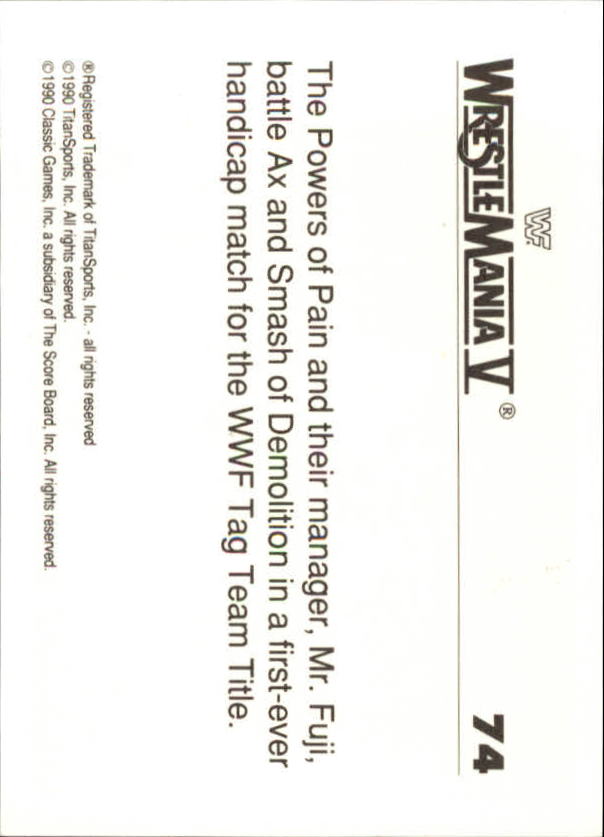 A8495- 1990 Classic WWF History of WrestleMania -You Pick- 15+ FREE US SHIP - Picture 109 of 221