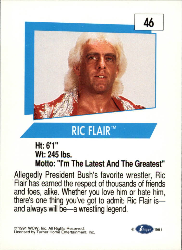 1991 Impel WCW #46 Ric Flair back image