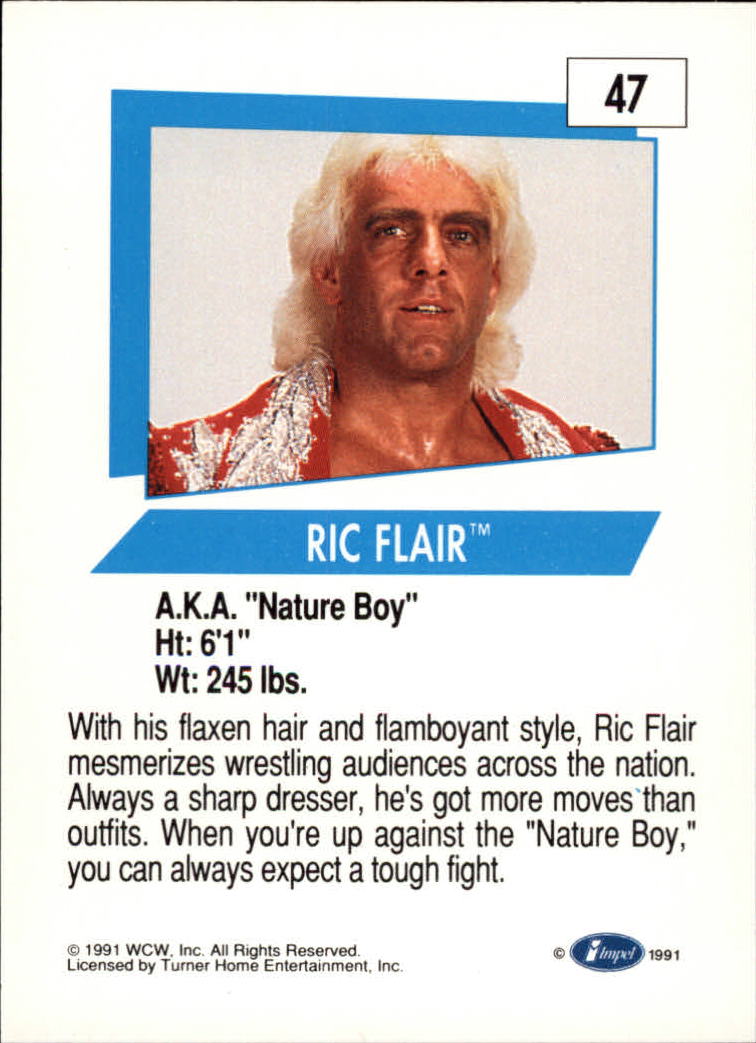 1991 Impel WCW #47 Ric Flair back image