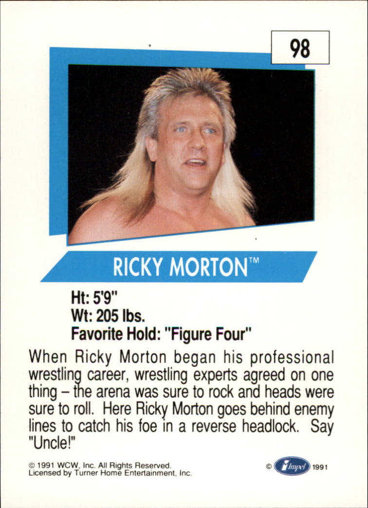 1991 Impel WCW #98 Ricky Morton back image
