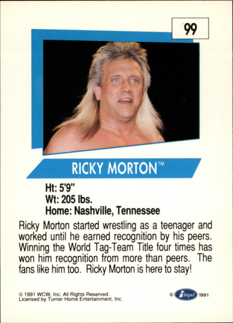 1991 Impel WCW #99 Ricky Morton back image