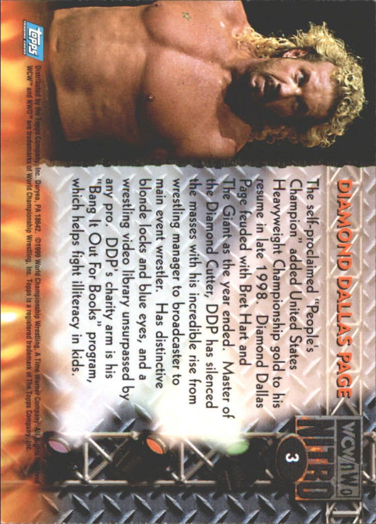 1999 Topps WCW/nWo Nitro #3 Diamond Dallas Page back image