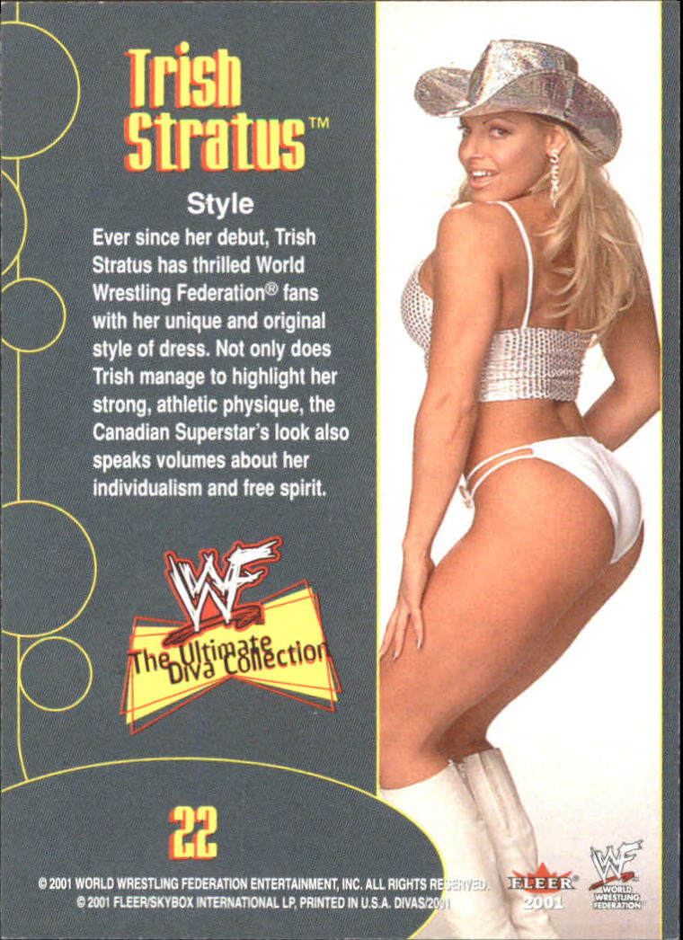 2001 Fleer WWF The Ultimate Diva Collection #22 Trish Stratus RC back image