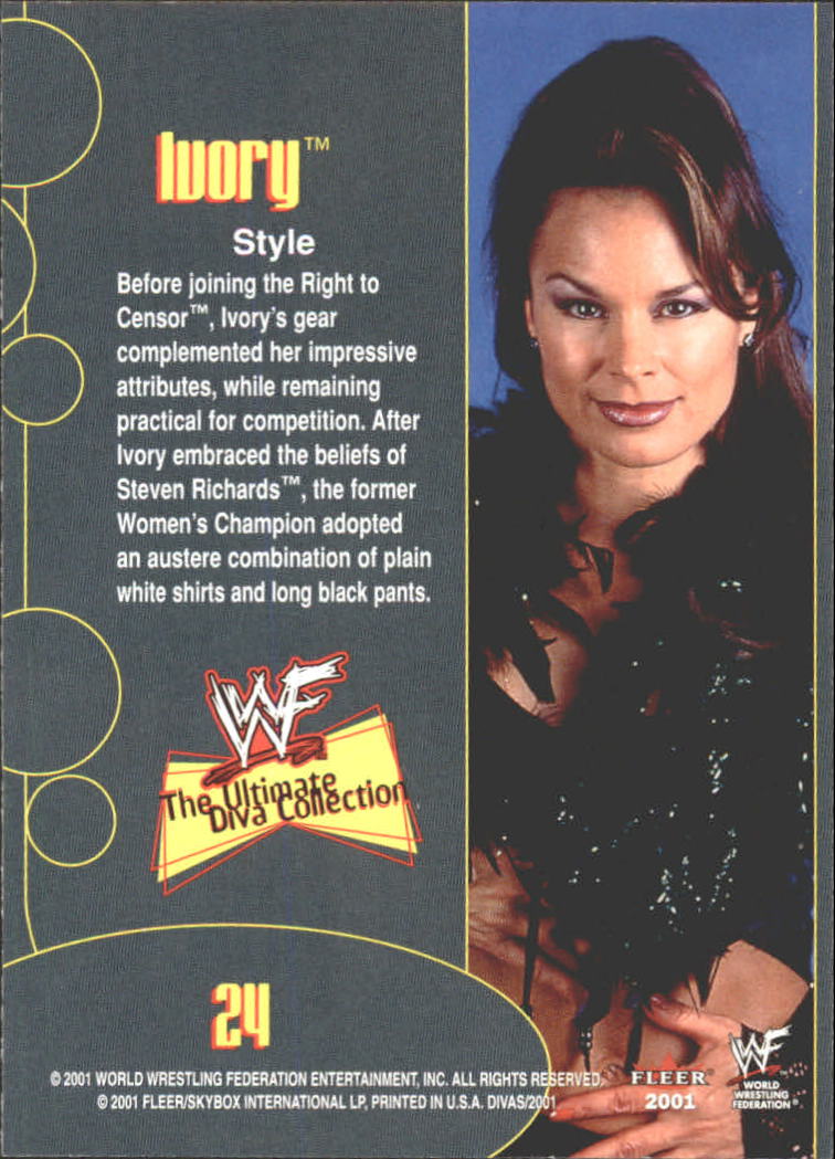 2001 Fleer WWF The Ultimate Diva Collection #24 Ivory back image