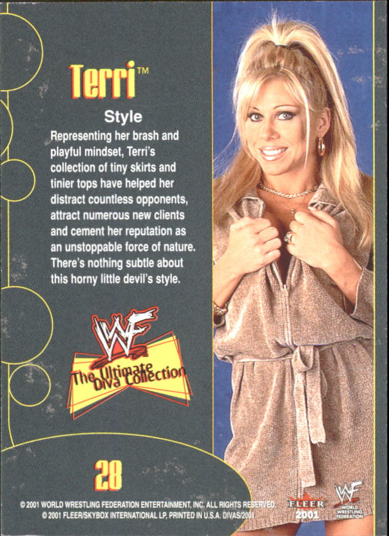 2001 Fleer WWF The Ultimate Diva Collection #28 Terri RC back image