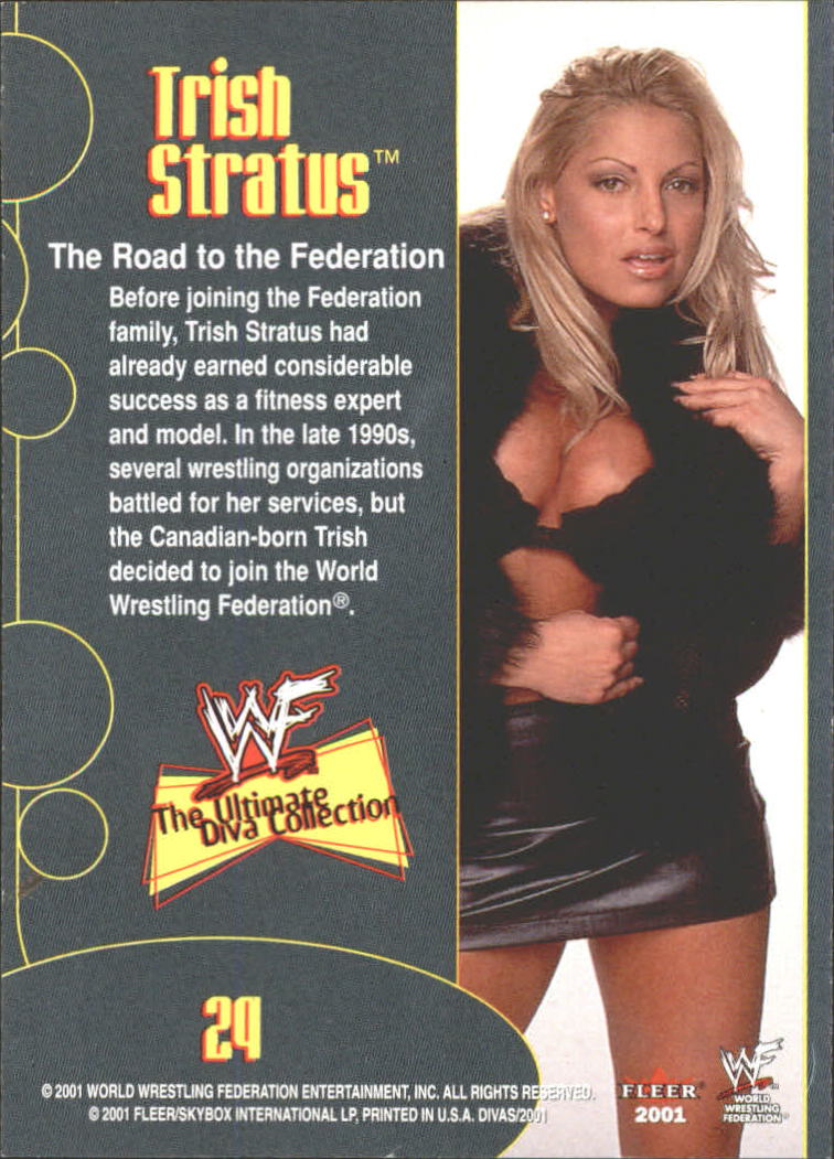 2001 Fleer WWF The Ultimate Diva Collection #29 Trish Stratus RC back image