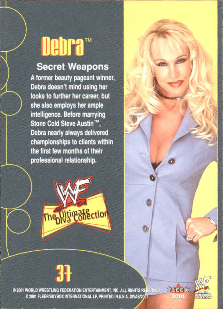 2001 Fleer WWF The Ultimate Diva Collection #37 Debra back image