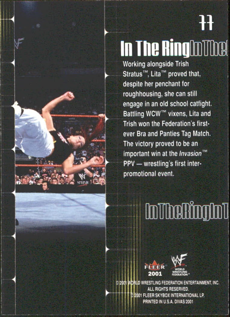 2001 Fleer WWF The Ultimate Diva Collection #77 Lita ITR back image