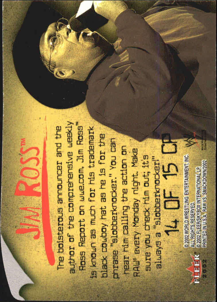 B5829- 2002 Fleer Wwe Raw Vs.Smackdown 1-90 + Einsätze -du Pick- 15 + Kostenlose - Bild 178 von 178
