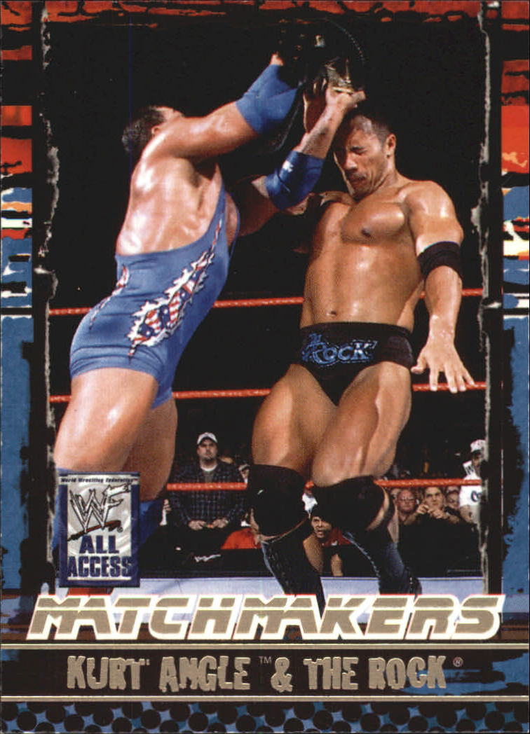 2002 Fleer WWF All Access Match Makers #MM13 Kurt Angle & The Rock