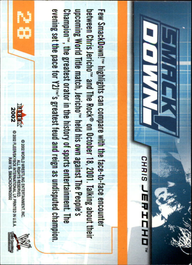 B5829- 2002 Fleer Wwe Raw Vs.Smackdown 1-90 + Einsätze -du Pick- 15 + Kostenlose - Bild 47 von 178