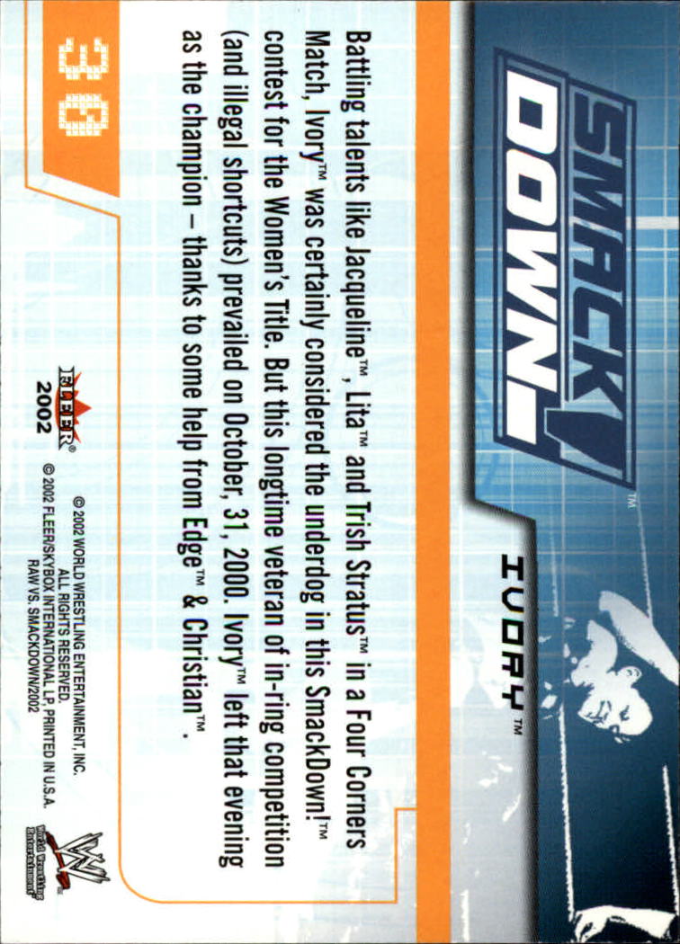 B5829- 2002 Fleer Wwe Raw Vs.Smackdown 1-90 + Einsätze -du Pick- 15 + Kostenlose - Bild 51 von 178
