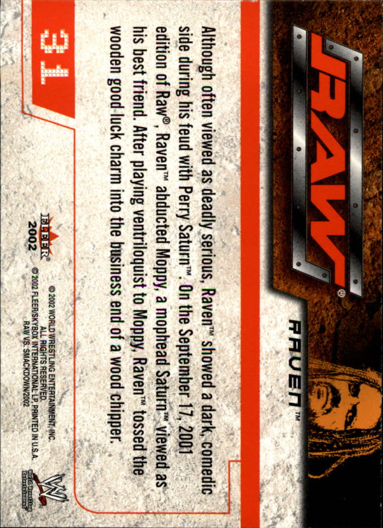 B5829- 2002 Fleer Wwe Raw Vs.Smackdown 1-90 + Einsätze -du Pick- 15 + Kostenlose - Bild 53 von 178