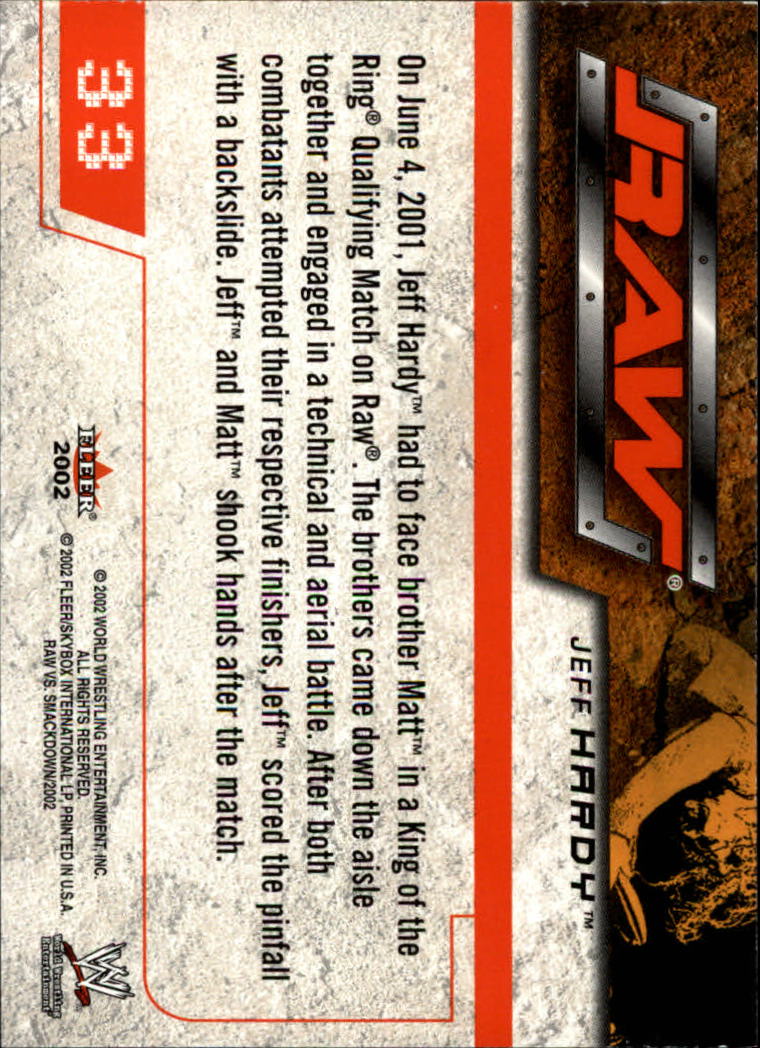 B5829- 2002 Fleer Wwe Raw Vs.Smackdown 1-90 + Einsätze -du Pick- 15 + Kostenlose - Bild 57 von 178