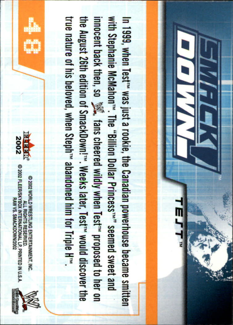 B5829- 2002 Fleer Wwe Raw Vs.Smackdown 1-90 + Einsätze -du Pick- 15 + Kostenlose - Bild 87 von 178