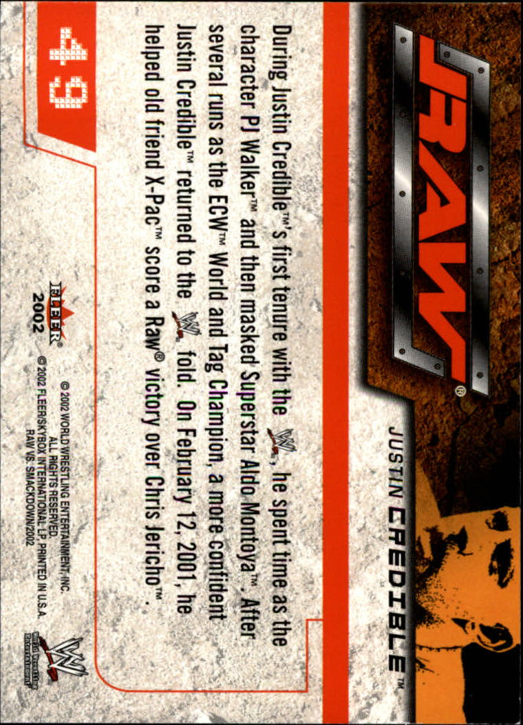 B5829- 2002 Fleer Wwe Raw Vs.Smackdown 1-90 + Einsätze -du Pick- 15 + Kostenlose - Bild 89 von 178