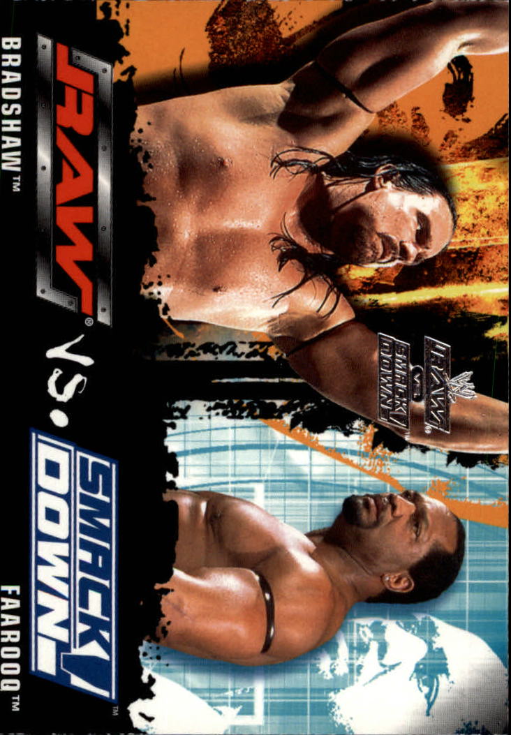 2002 Fleer WWE Raw vs. SmackDown #89 Bradshaw vs. Faarooq RVS