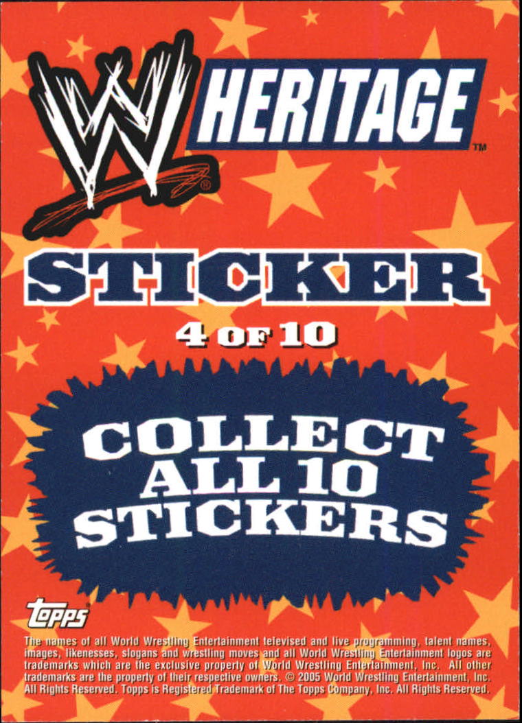 2005 Topps Heritage WWE Stickers #4 Shawn Michaels back image
