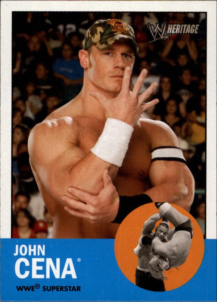 2006 Topps Heritage II WWE #1 John Cena