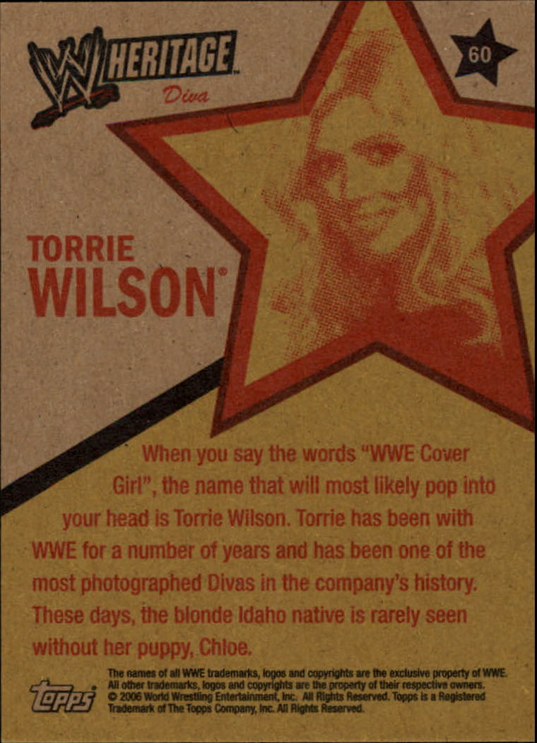 2006 Topps Heritage II WWE #60 Torrie Wilson DV back image